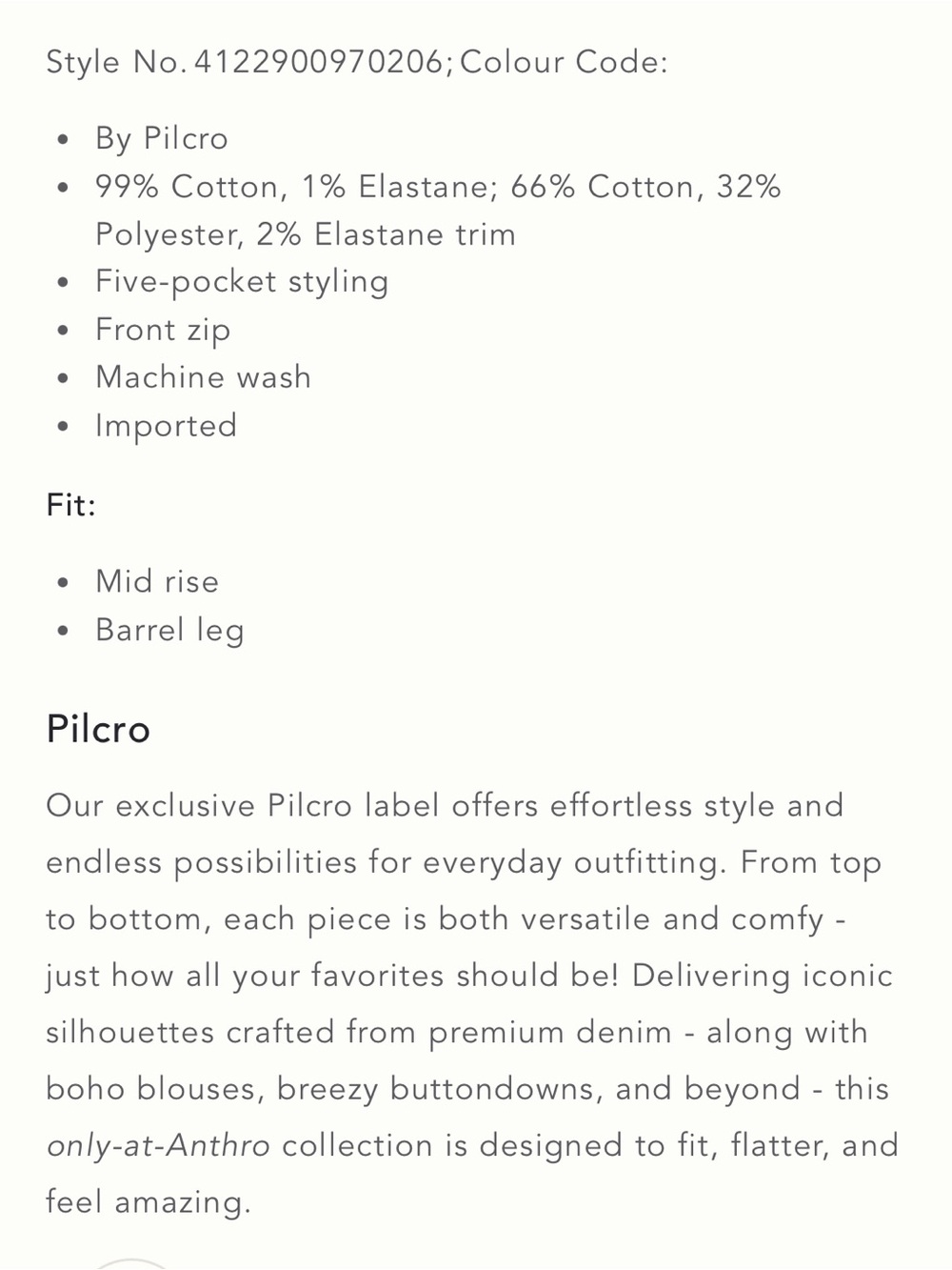 Anthropologie Pilcro Heritage Curve Barrel Jeans Camo Patchwork 27 T - Picture 11 of 11